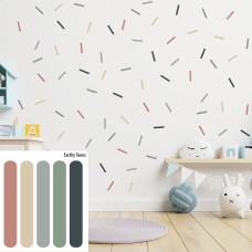 Vinilo Infantil Confeti Confite Tiras Colores 120un Earthy Tones