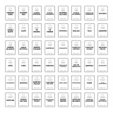 Etiquetas Frasco Despensa Alacena Minimalista Blanco Numerado Vinilo 4,5x6,2cm x48 unidades