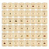 Etiquetas Frasco Especias Apothecary Vintage Vinilo 5x6,5cm x48 unidades