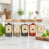 Etiquetas Frasco Especias Apothecary Vintage Vinilo 5x6,5cm x48 unidades