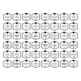 Etiquetas Frasco Especias Grabado Blanco y Negro Vinilo 5x5cm x48 unidades