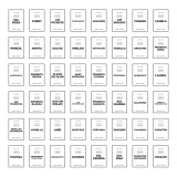 Etiquetas Frasco Especias Minimalista Blanco Numerado Vinilo 4,5x6,2cm x48 unidades