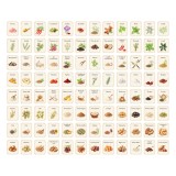 Etiquetas Frasco Especias y Despensa Acuarela Vinilo 4,5x5,7cm x96 unidades