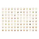Etiquetas Redondas Frasco Especias y Despensa Acuarela Vinilo 4,5cm x96 unidades