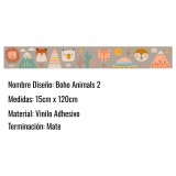 Guarda Infantil Vinilo Adhesivo Animales Estilo Boho 15x120cm Boho Animals 2 Marrón