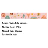 Guarda Infantil Vinilo Adhesivo Animales Estilo Boho 15x120cm Boho Animals 4 Rosa