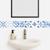 Guarda Mosaicos Adhesivos Vinilo Azulejo 15cm x 1,20m Diseño G001