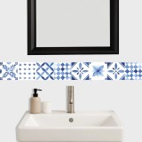 Guarda Mosaicos Adhesivos Vinilo Azulejo 15cm x 1,20m Diseño G001