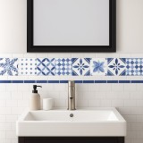 Guarda Mosaicos Adhesivos Vinilo Azulejo 15cm x 1,20m Diseño G001