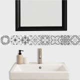 Guarda Mosaicos Adhesivos Vinilo Azulejo 15cm x 1,20m Diseño G007