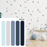 Stickers Vinilo Infantil Confeti Confite Tiras Colores Pastel Deep Sea 120un