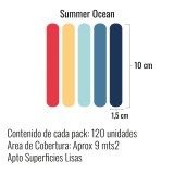 Stickers Vinilo Infantil Confeti Confite Tiras Colores Summer Ocean 120un