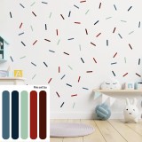 Stickers Vinilo Infantil Confeti Confite Tiras Colores Wine and Sea 120un