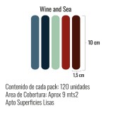Stickers Vinilo Infantil Confeti Confite Tiras Colores Wine and Sea 120un