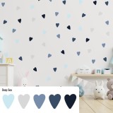 Stickers Vinilo Infantil Corazones Colores Deep Sea 120un