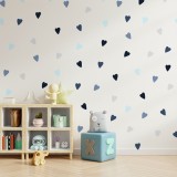 Stickers Vinilo Infantil Corazones Colores Deep Sea 120un