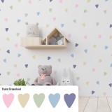 Stickers Vinilo Infantil Corazones Colores Pastel Dreamland 120un