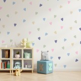 Stickers Vinilo Infantil Corazones Colores Pastel Dreamland 120un