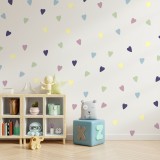 Stickers Vinilo Infantil Corazones Colores Pastel Serenity 120un
