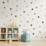 Stickers Vinilo Infantil Corazones Colores Peachy Delight 120un