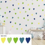 Stickers Vinilo Infantil Corazones Colores Space Lemon 120un