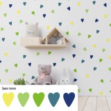 Stickers Vinilo Infantil Corazones Colores Space Lemon 120un
