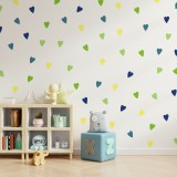 Stickers Vinilo Infantil Corazones Colores Space Lemon 120un