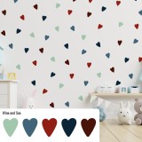 Stickers Vinilo Infantil Corazones Colores Wine and Sea 120un