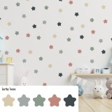 Stickers Vinilo Infantil Estrellas Colores Earthy Tones 120un