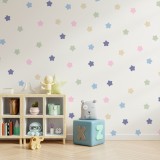Stickers Vinilo Infantil Estrellas Colores Pastel Dreamland 120un