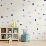 Stickers Vinilo Infantil Estrellas Colores Pastel Serenity 120un
