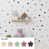 Stickers Vinilo Infantil Estrellas Colores Peachy Delight 120un