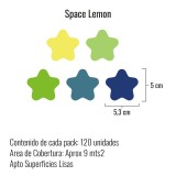 Stickers Vinilo Infantil Estrellas Colores Space Lemon 120un