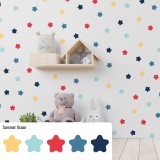 Stickers Vinilo Infantil Estrellas Colores Summer Ocean 120un