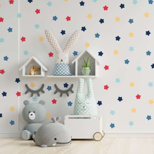 Stickers Vinilo Infantil Estrellas Colores Summer Ocean 120un