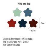 Stickers Vinilo Infantil Estrellas Colores Wine and Sea 120un