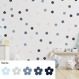 Stickers Vinilo Infantil Flores A Colores Deep Sea 120un