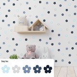 Stickers Vinilo Infantil Flores A Colores Deep Sea 120un