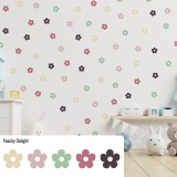 Stickers Vinilo Infantil Flores A Colores Peachy Delight 120un