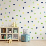 Stickers Vinilo Infantil Flores A Colores Space Lemon 120un