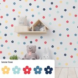 Stickers Vinilo Infantil Flores A Colores Summer Ocean 120un