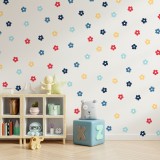 Stickers Vinilo Infantil Flores A Colores Summer Ocean 120un