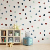 Stickers Vinilo Infantil Flores A Colores Wine and Sea 120un