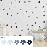 Stickers Vinilo Infantil Flores B Colores Deep Sea 120un