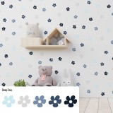Stickers Vinilo Infantil Flores B Colores Deep Sea 120un