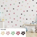 Stickers Vinilo Infantil Flores B Colores Peachy Delight 120un