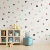 Stickers Vinilo Infantil Flores B Colores Peachy Delight 120un