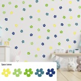 Stickers Vinilo Infantil Flores B Colores Space Lemon 120un