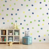 Stickers Vinilo Infantil Flores B Colores Space Lemon 120un