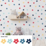 Stickers Vinilo Infantil Flores B Colores Summer Ocean 120un